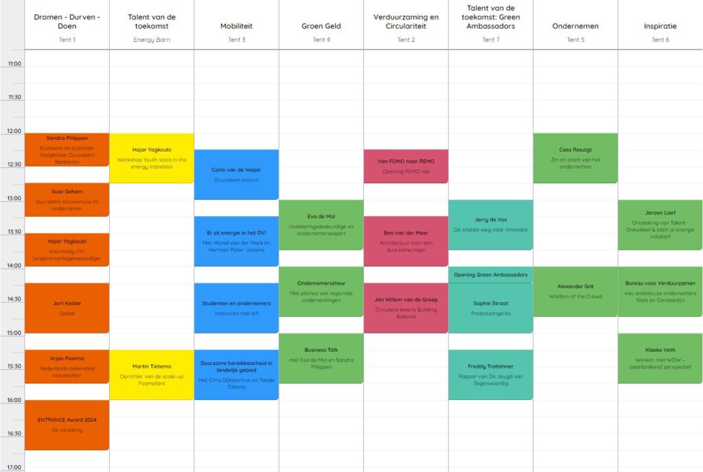 Tijdschema New Energy Forum