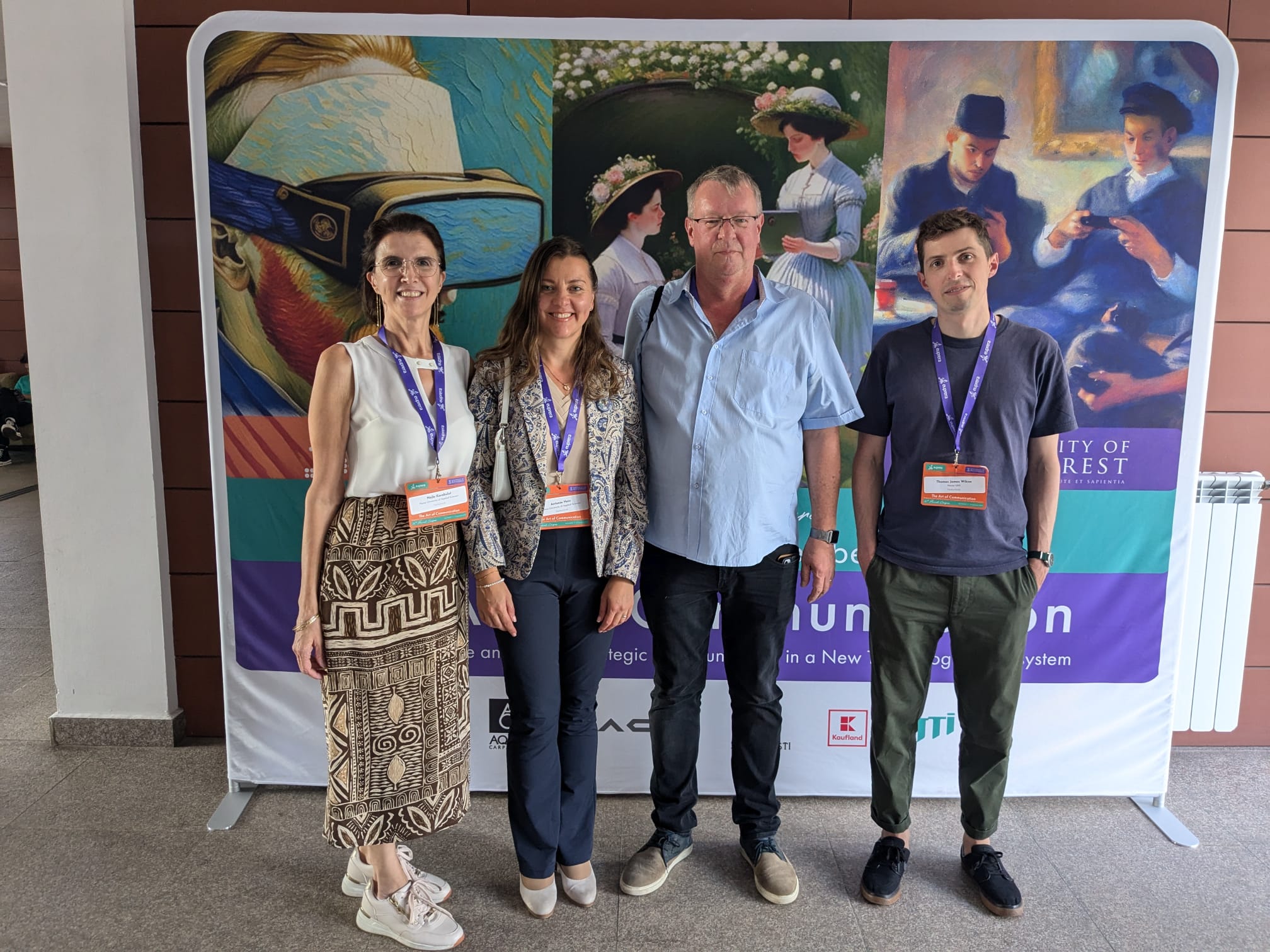 The four Hanze representatives on Euprera 2024; Nejla Karabulut, Antonia Hein, Wim Elving and Tom Wilcox