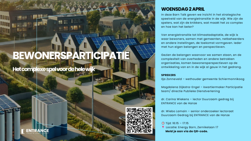Barn Talk - 2 april - burgerparticipatie in de energietransitie